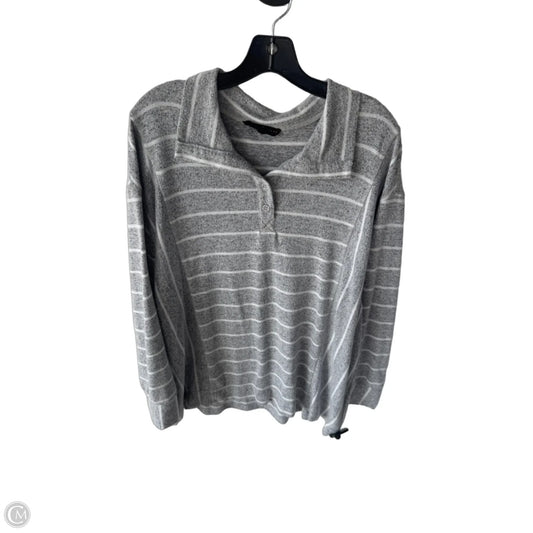 Sweater By Jane And Delancey In Grey & White, Size: 2x