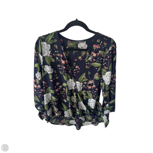 Blouse Long Sleeve By West Kei In Blue & Green, Size: L