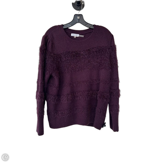 Sweater By Calvin Klein In Purple, Size: L