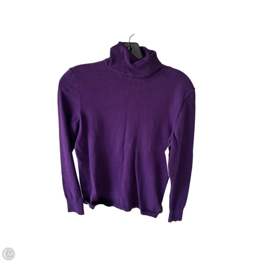 Sweater By Talbots In Purple, Size: L