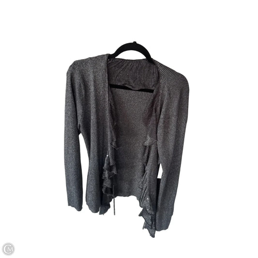 Sweater Cardigan By Clothes Mentor In Grey & Silver, Size: Xl