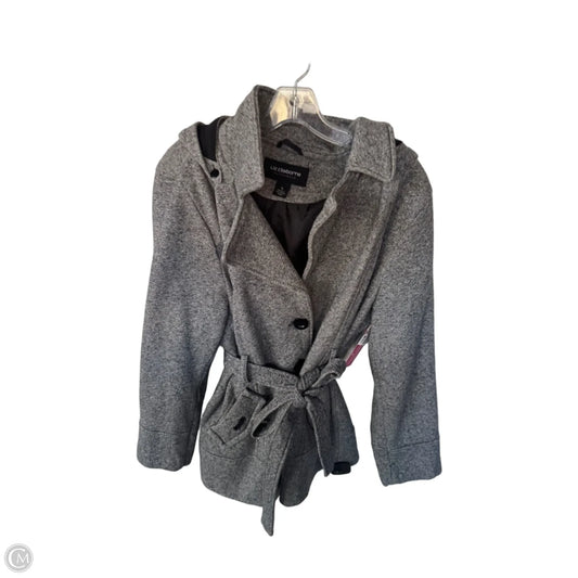 Coat Peacoat By Liz Claiborne In Grey, Size: Xl