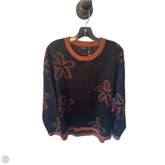 Sweater By Merokeety In Black & Brown, Size: Xl