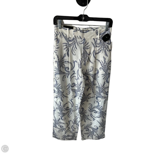 Pants Linen By Banana Republic In Blue & White, Size: 2