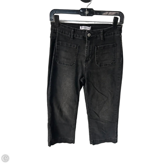 Jeans Wide Leg By Luvamia In Black Denim, Size: S