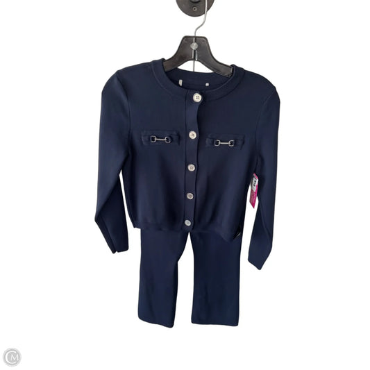 Pants Suit 2pc By Michael By Michael Kors In Blue & Silver, Size: Xs