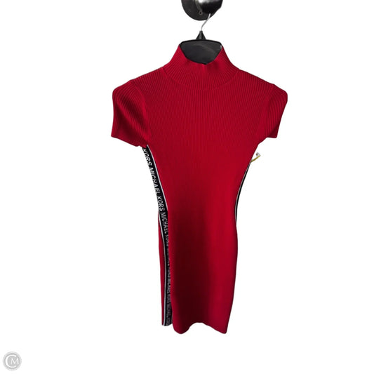 Dress Sweater By Michael By Michael Kors In Red & White, Size: Xs