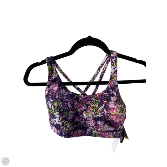 Athletic Bra By Lululemon In Purple & White, Size: S