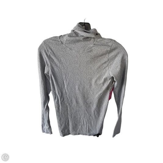 Athletic Top Long Sleeve Hoodie By Athleta In Grey & White, Size: S