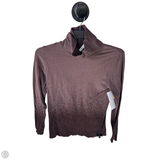 Athletic Top Long Sleeve Collar By Athleta In Brown, Size: Xl