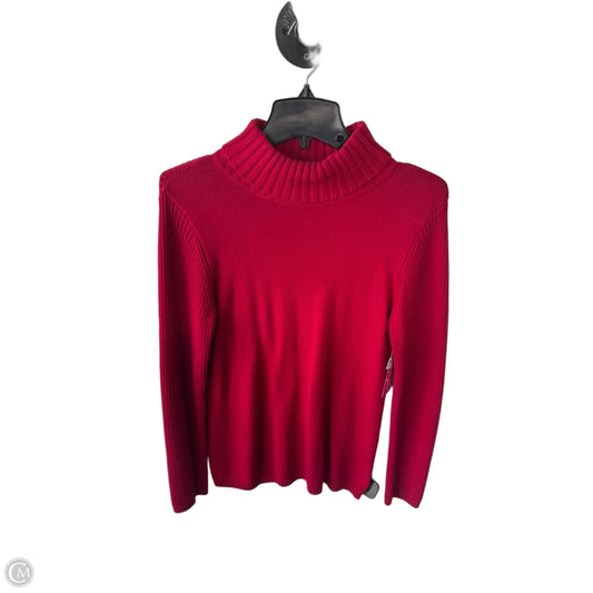 Sweater By Coldwater Creek In Pink & Red, Size: M