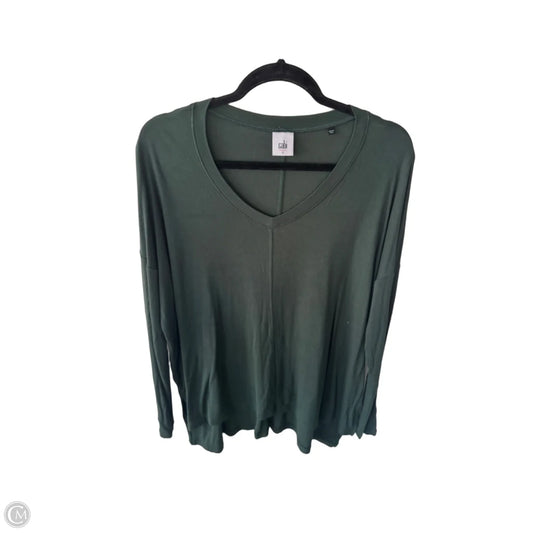 Top Long Sleeve Basic By Cabi In Green, Size: S