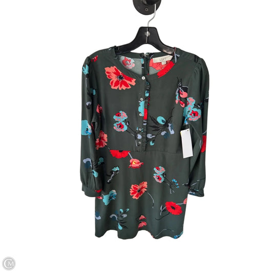 Dress Work By Loft In Green & Orange, Size: Mp