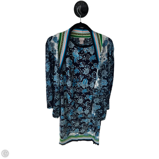 Dress Set 2pc By Chicos In Blue & Green, Size: L