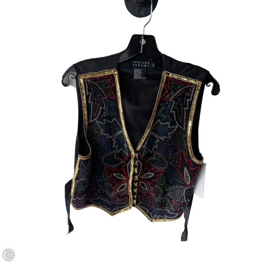 Vest Other By Clothes Mentor In Black & Gold, Size: L