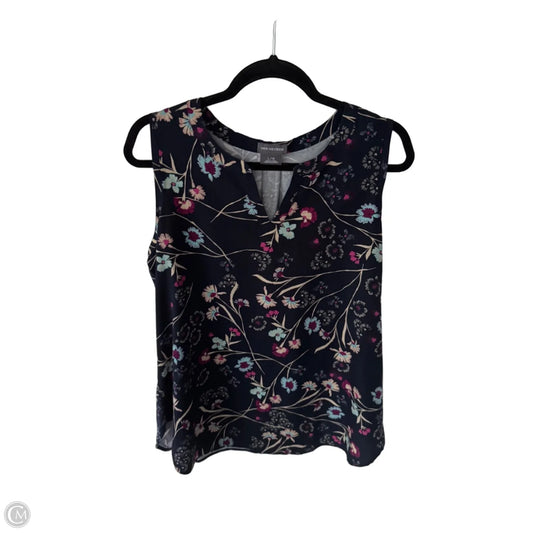 Blouse Sleeveless By Van Heusen In Blue & Purple, Size: L