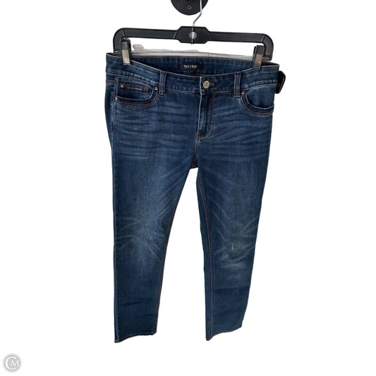 Jeans Straight By White House Black Market In Blue Denim, Size: 4p