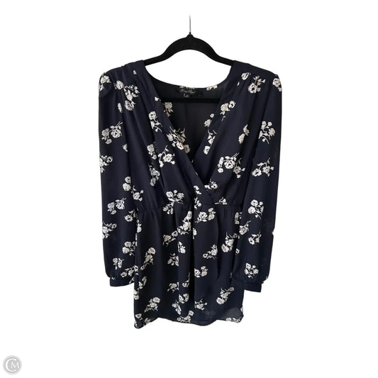 Dress Casual Short By Honey Punch In Blue & White, Size: M