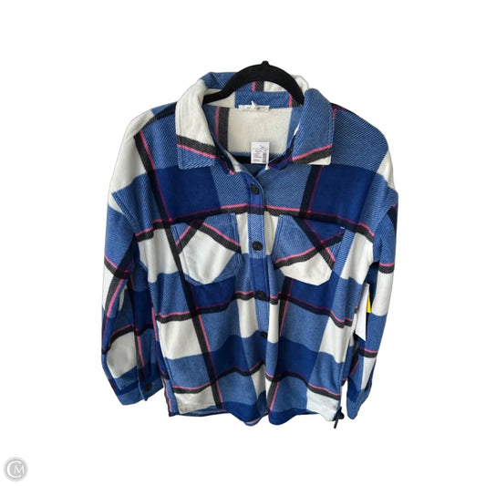 Jacket Shirt By Maurices In Blue & White, Size: S