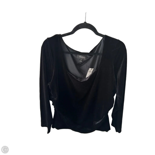 Blouse Long Sleeve By Banana Republic In Black, Size: Xxl