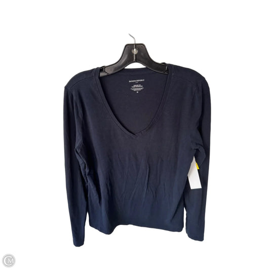 Top Long Sleeve By Banana Republic In Navy, Size: M