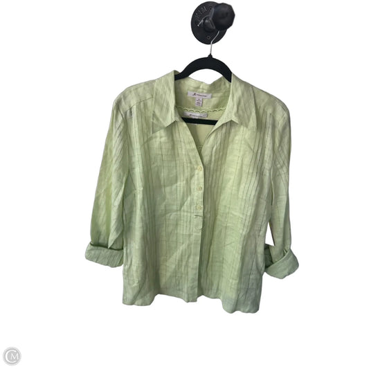 Top 2pc Long Sleeve By Jm Collections In Green, Size: Xl