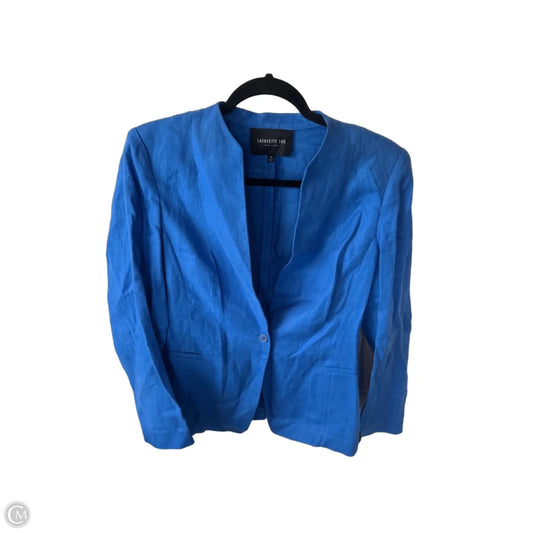 Blazer Designer By Lafayette 148 In Blue, Size: M