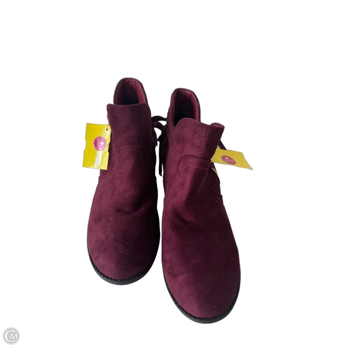 Boots Ankle Heels By Top Moda In Red, Size: 8