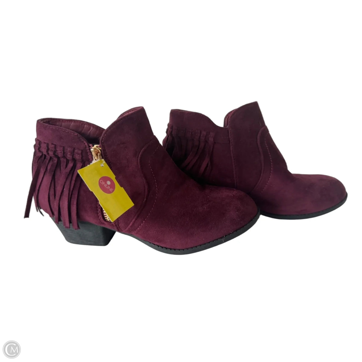 Boots Ankle Heels By Top Moda In Red, Size: 8