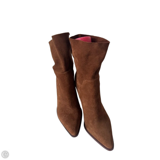 Boots Mid-calf Heels By Bleecker & Bond In Brown, Size: 8