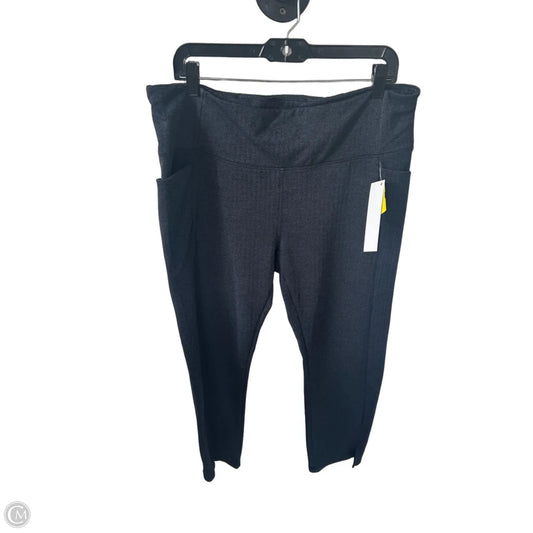 Athletic Leggings By Athleta In Black & Blue, Size: Xl