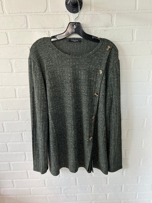 Top Long Sleeve By Clothes Mentor In Olive, Size: 1x