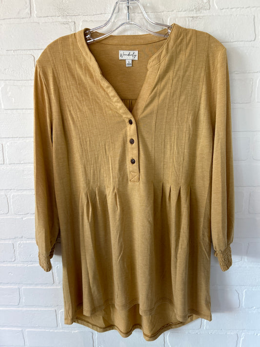 Yellow Top Long Sleeve Wondery, Size S