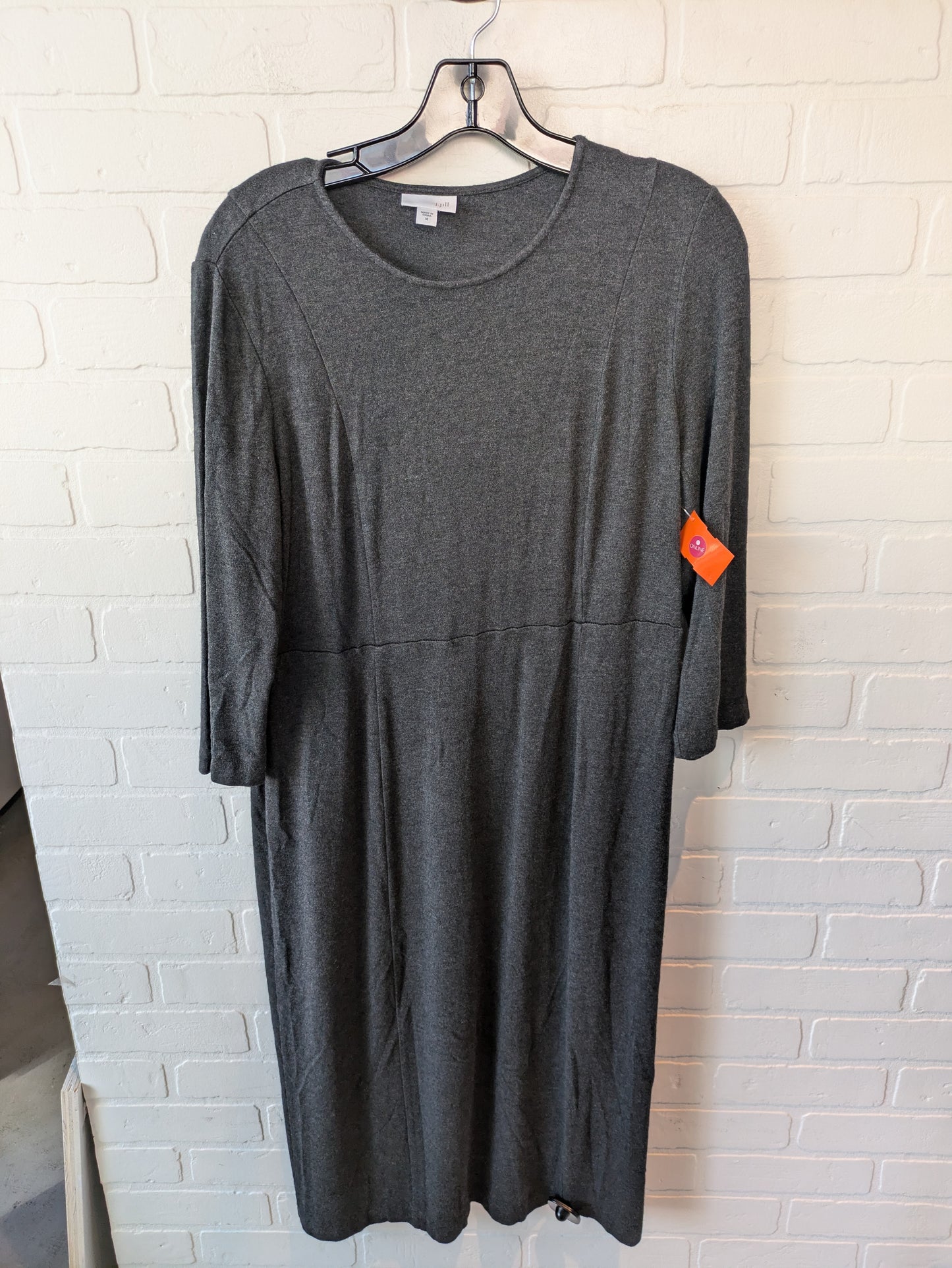 Dress Casual Maxi By J Jill In Grey, Size: M