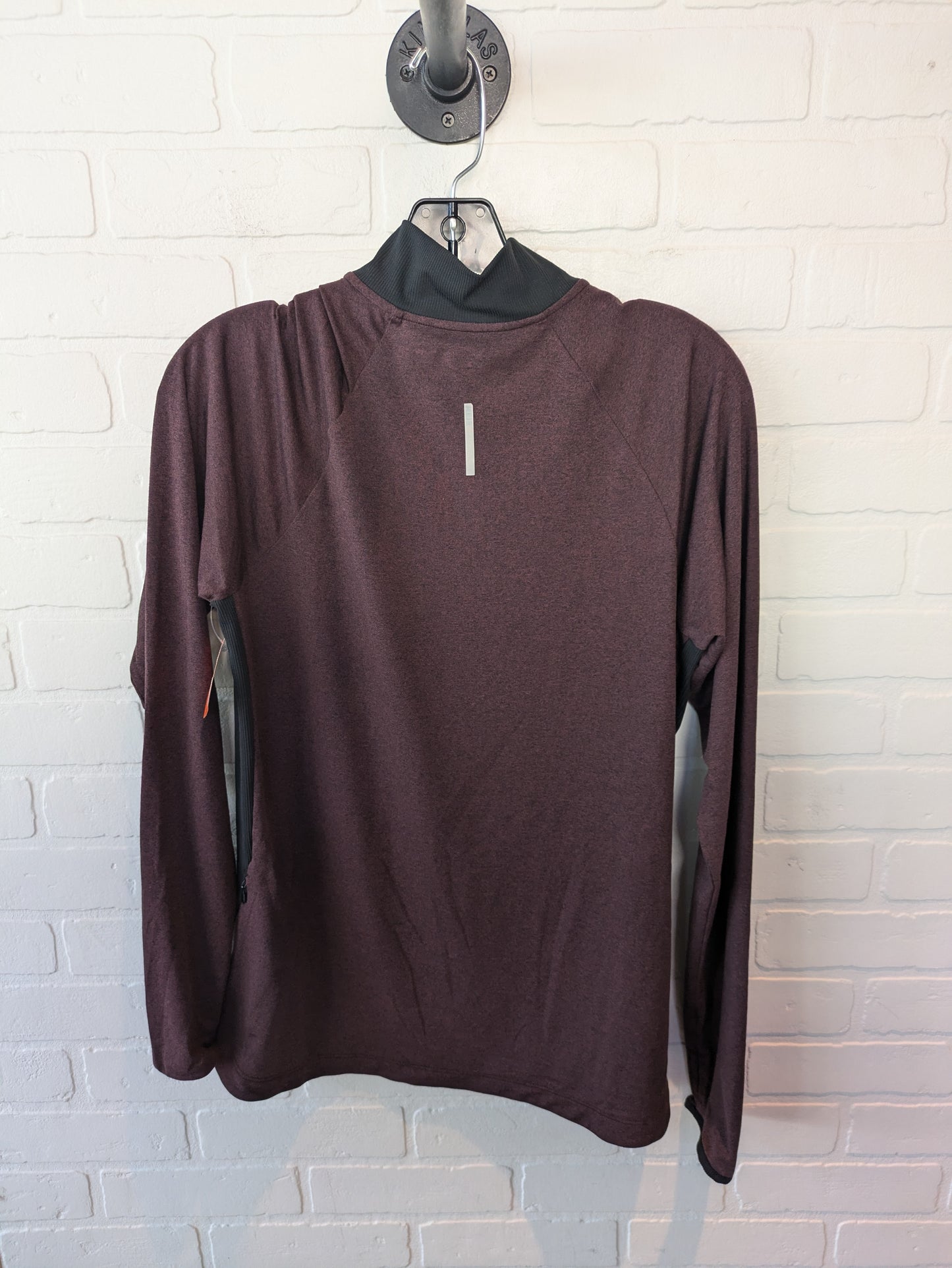 Athletic Top Long Sleeve Collar By Rei In Brown, Size: L