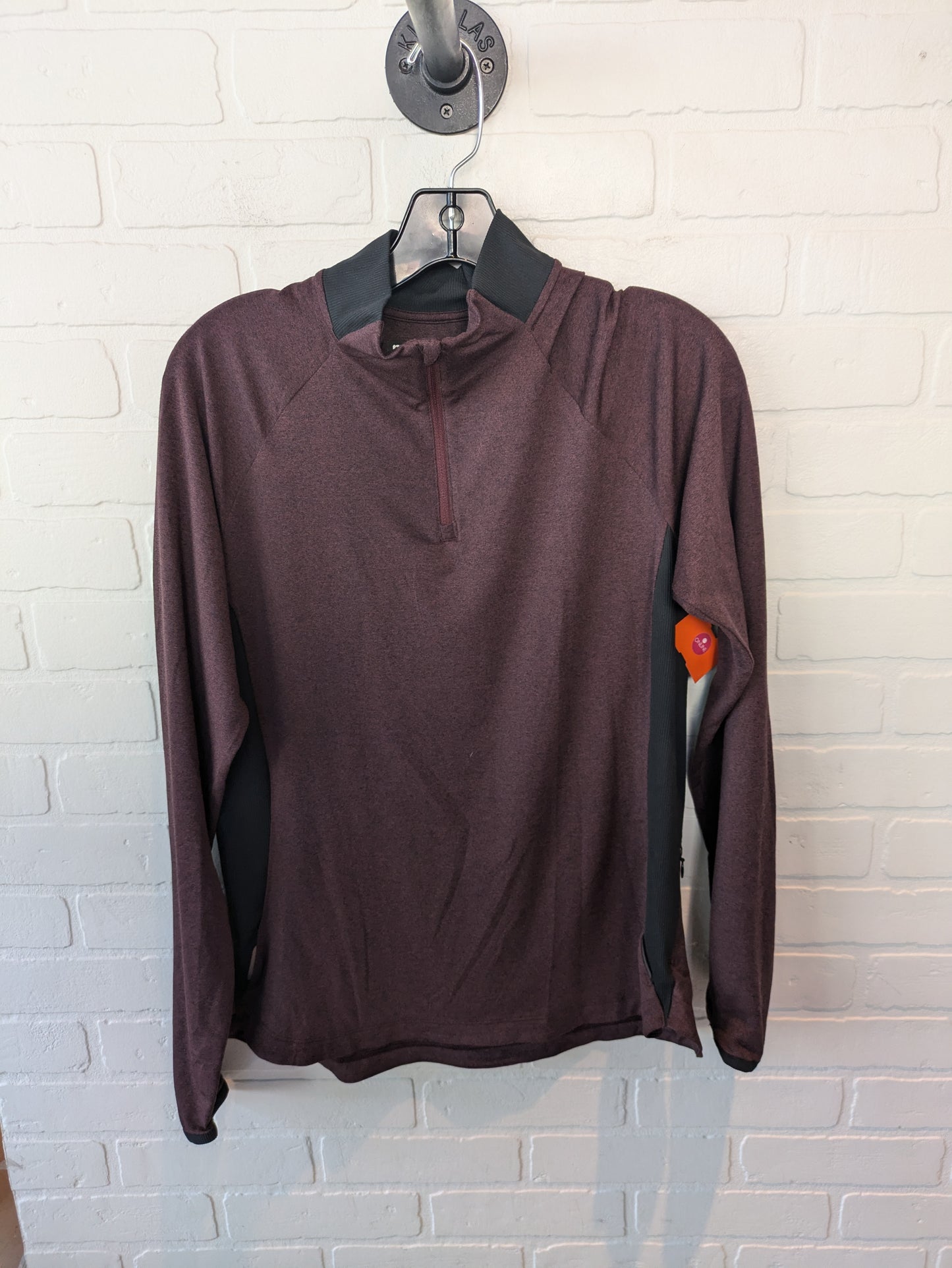 Athletic Top Long Sleeve Collar By Rei In Brown, Size: L