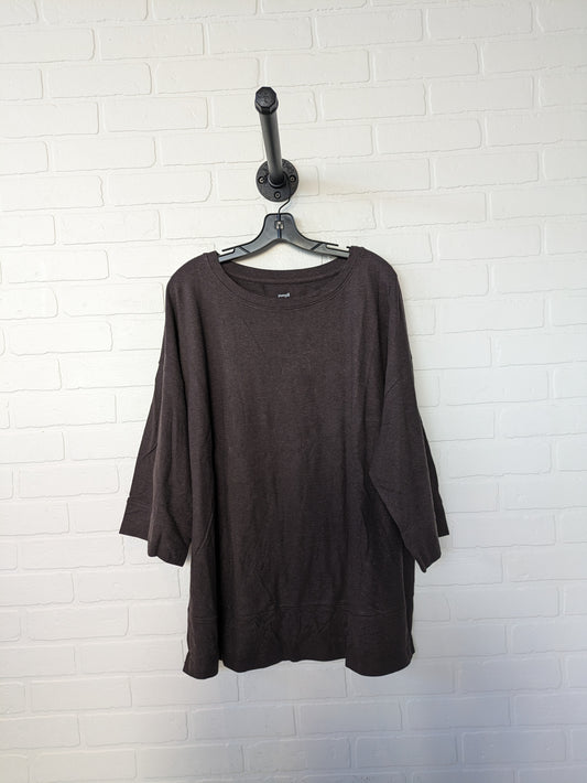 Top 3/4 Sleeve Basic By Pure Jill  Size: 2x