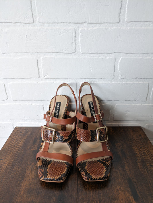 Sandals Heels Block By Karl Lagerfeld  Size: 6.5