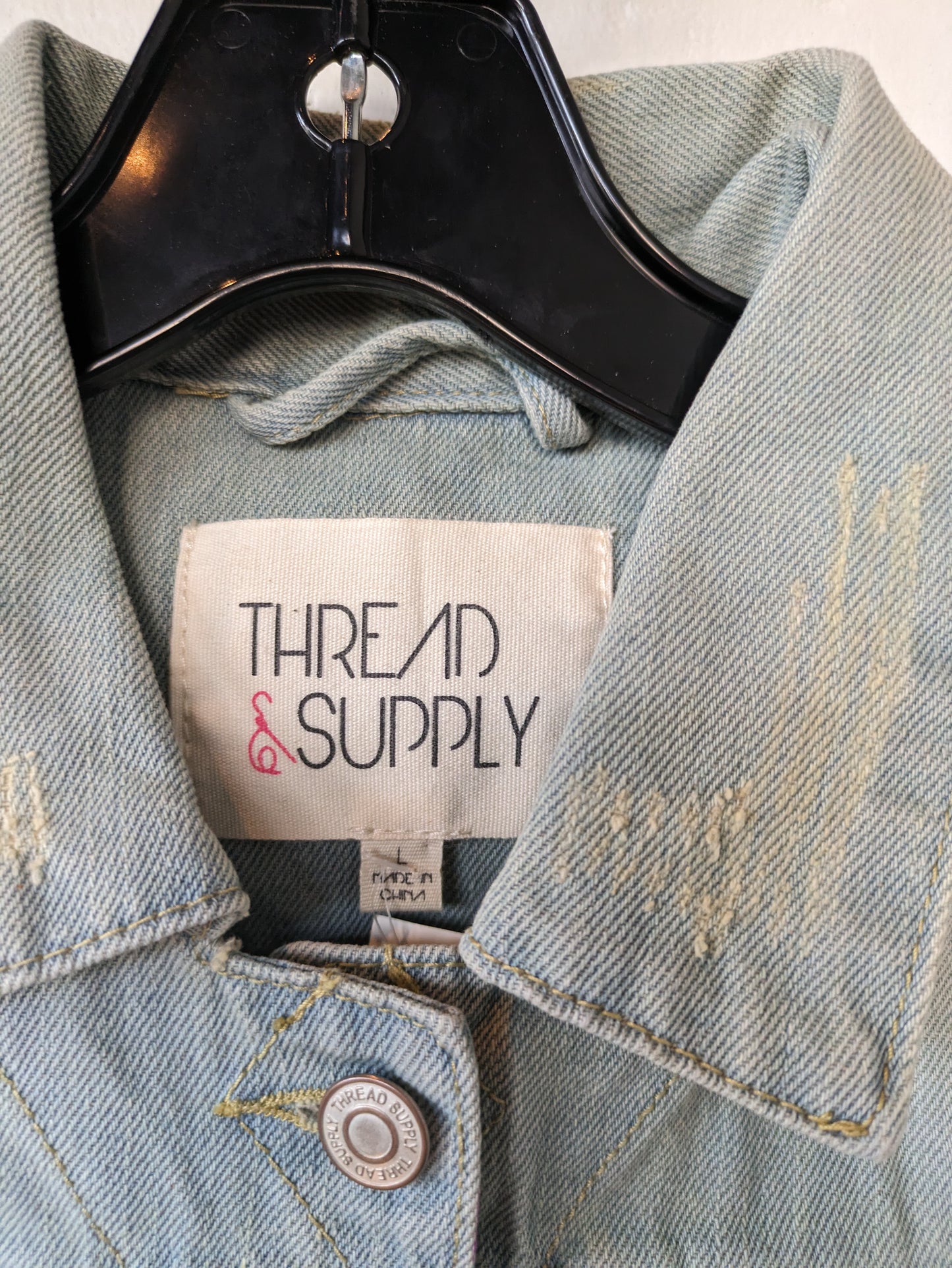 Jacket Denim By Thread And Supply  Size: L
