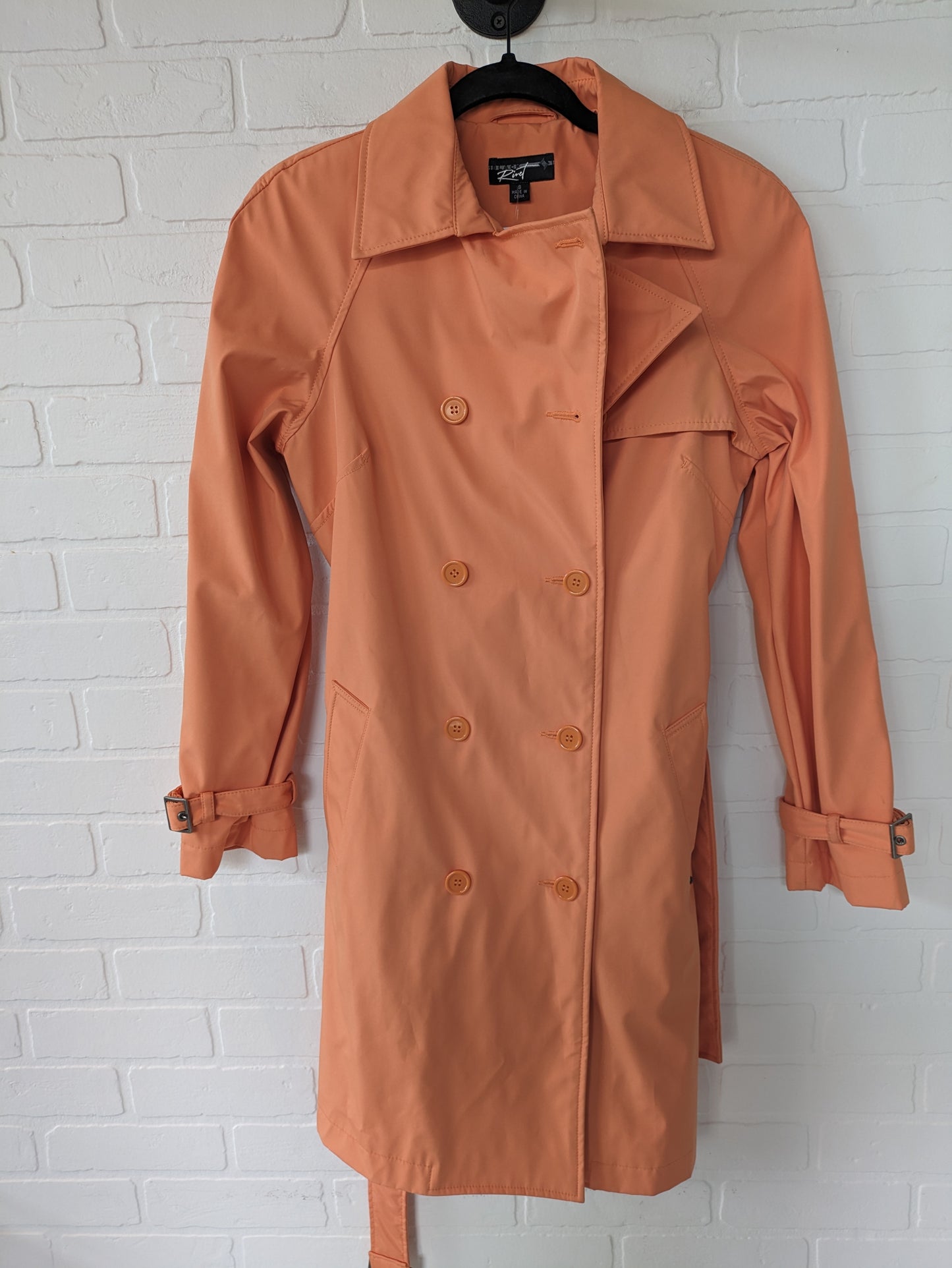 Coat Trench Coat By Black Rivet  Size: M