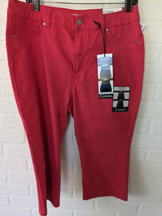 Red Capris D Jeans, Size 14