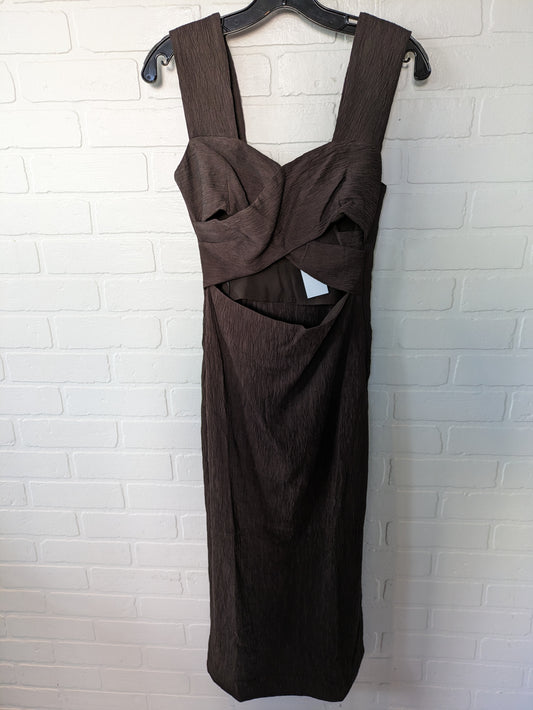 Brown Dress Party Midi Cmc, Size S