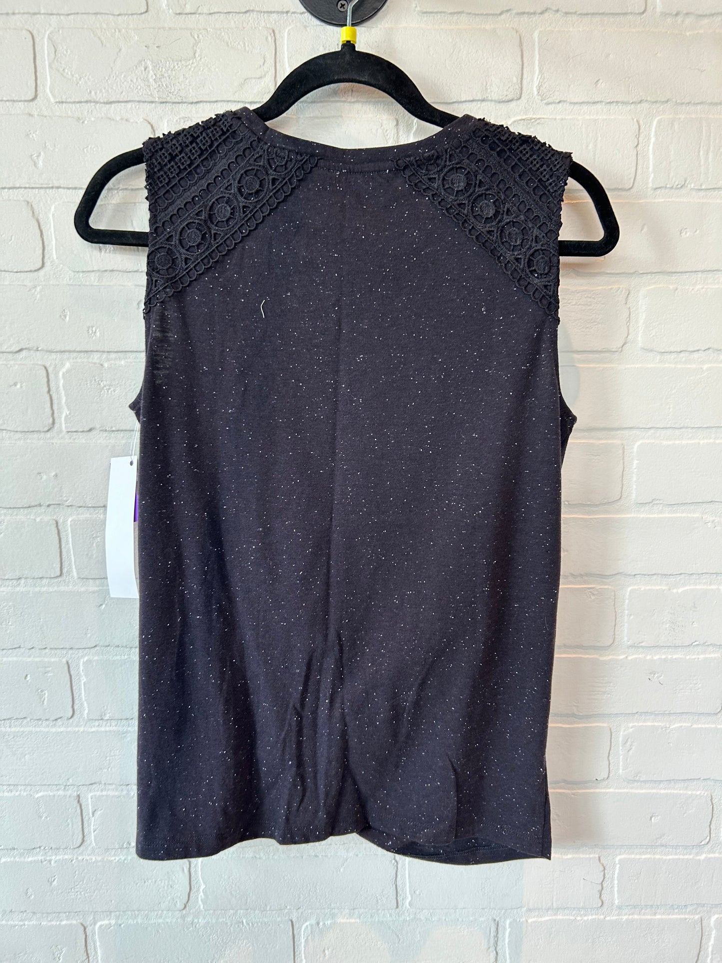 Top Sleeveless By Loft In Black, Size: S