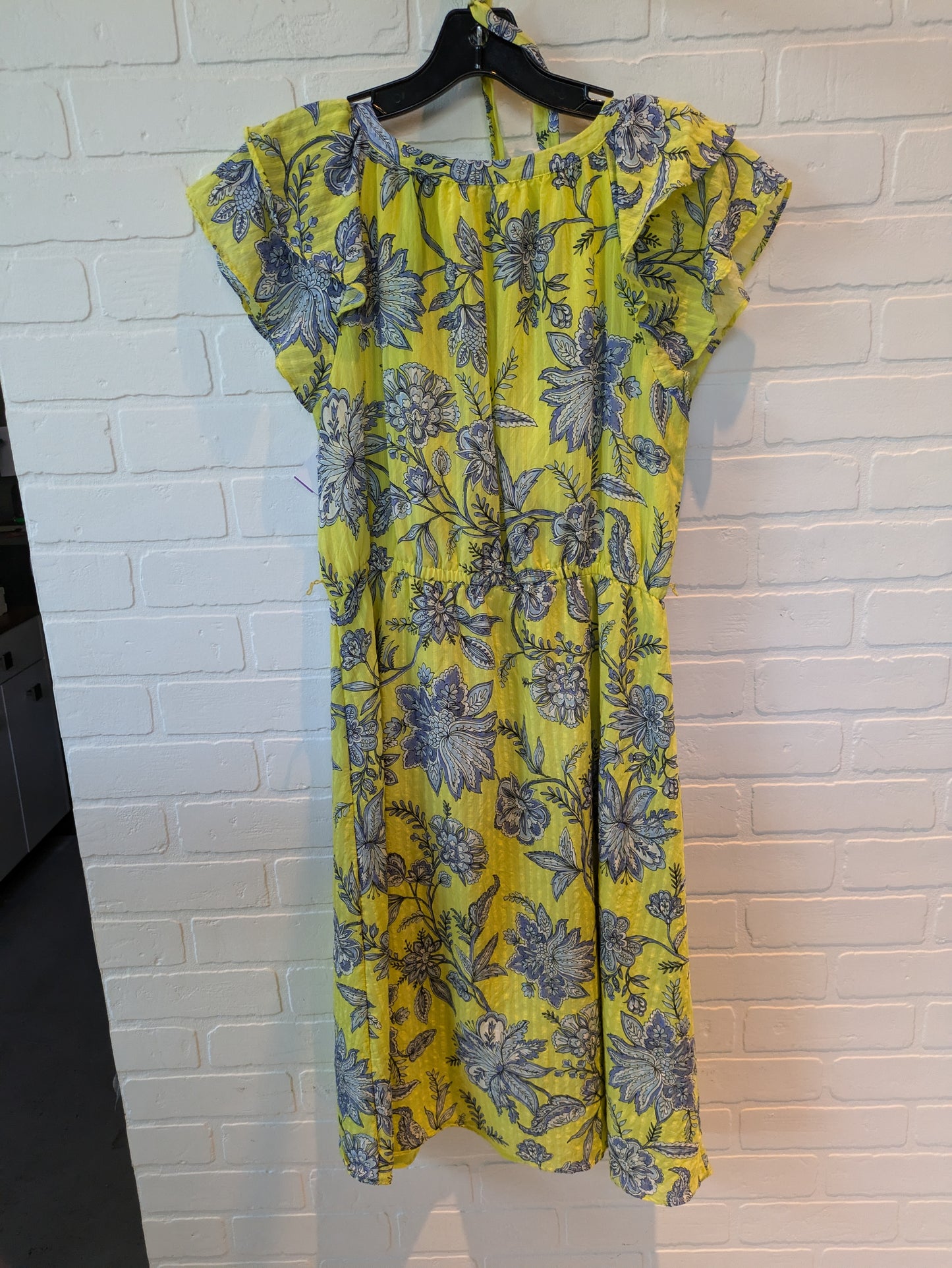 Yellow Dress Casual Midi Loft, Size S