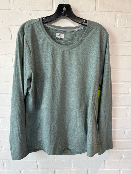 Green Athletic Top Long Sleeve Crewneck Cmc, Size Xl