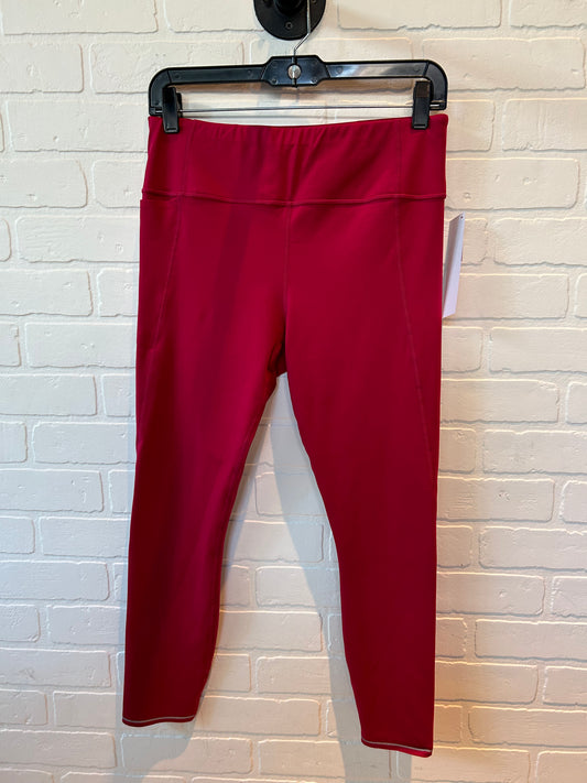 Red Athletic Leggings Capris Athleta, Size 8