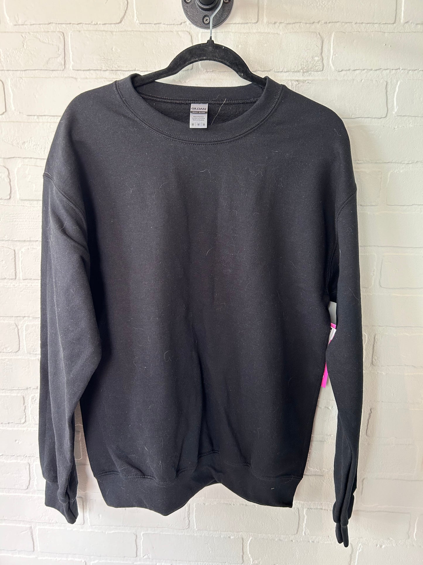 Black Sweatshirt Crewneck Gildan, Size M