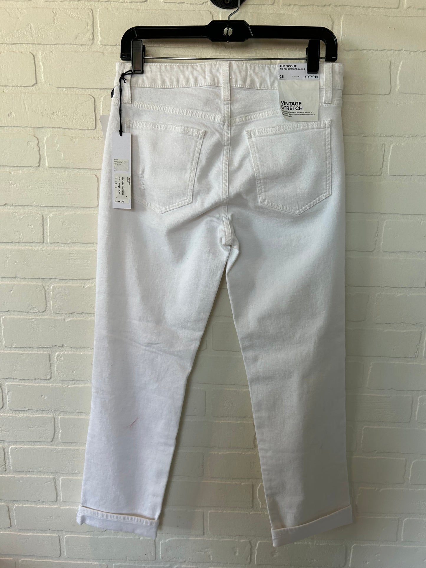 White Denim Jeans Cropped Joes Jeans, Size 2