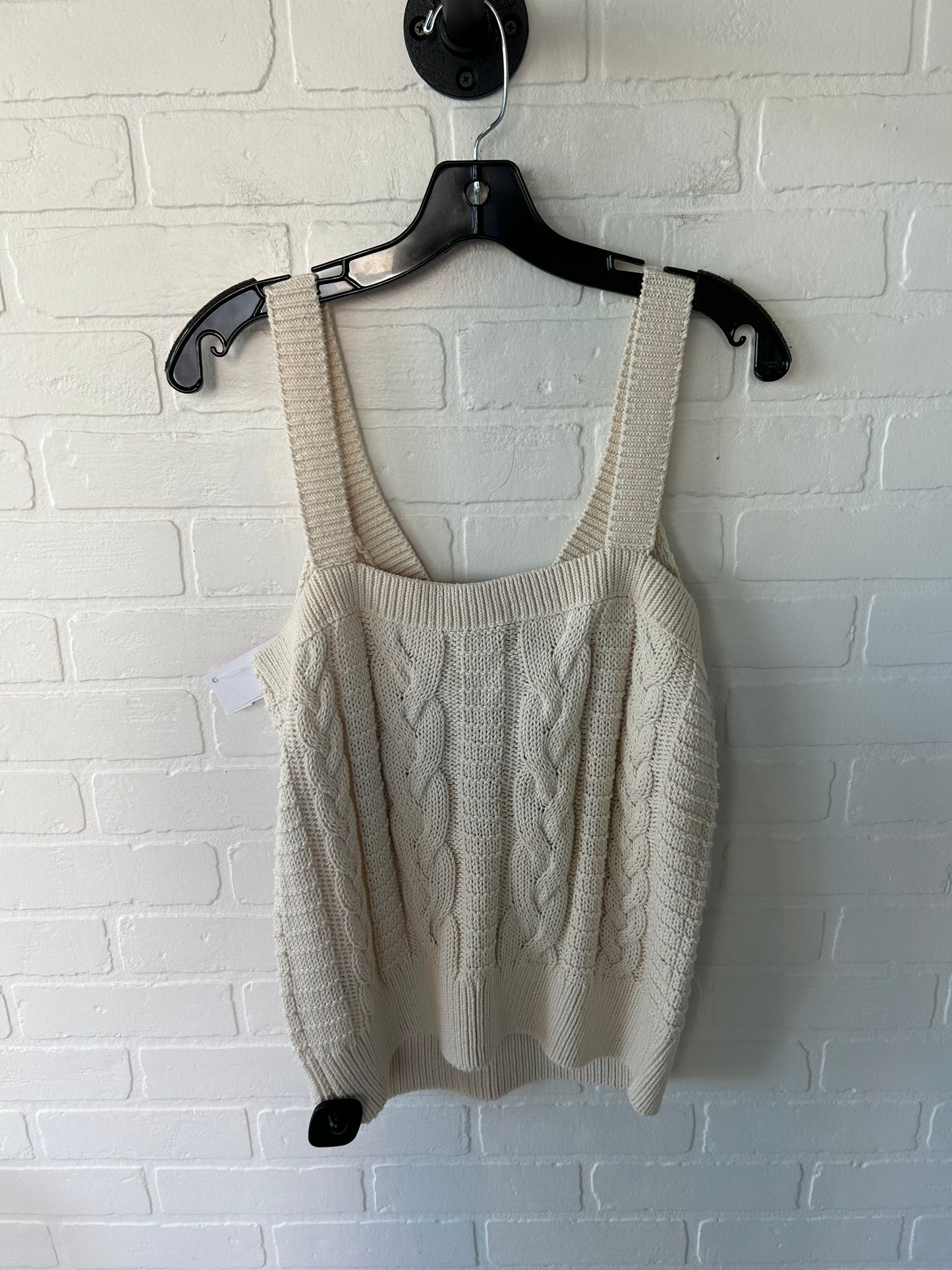 Vest Sweater By Banana Republic In Cream, Size: M