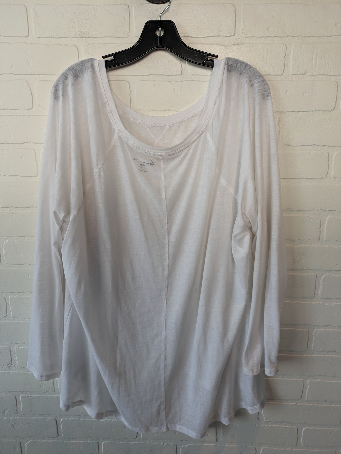 Top Long Sleeve By Lane Bryant In White, Size: 3x